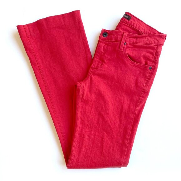 James Jeans Womens Red Juliette Flare Jeans Size 29x32 - Picture 12 of 12